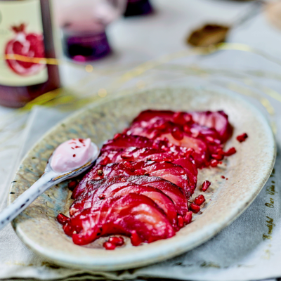 Pomegranate Salmon Gravlax
