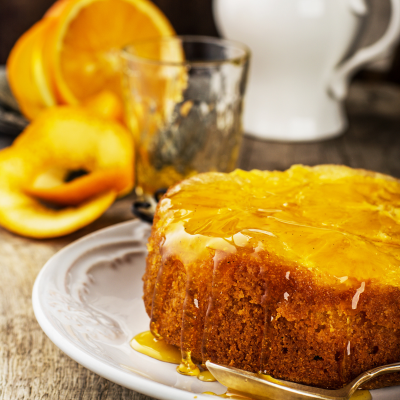 Limettenkuchen, Mango- & Orangenglasur