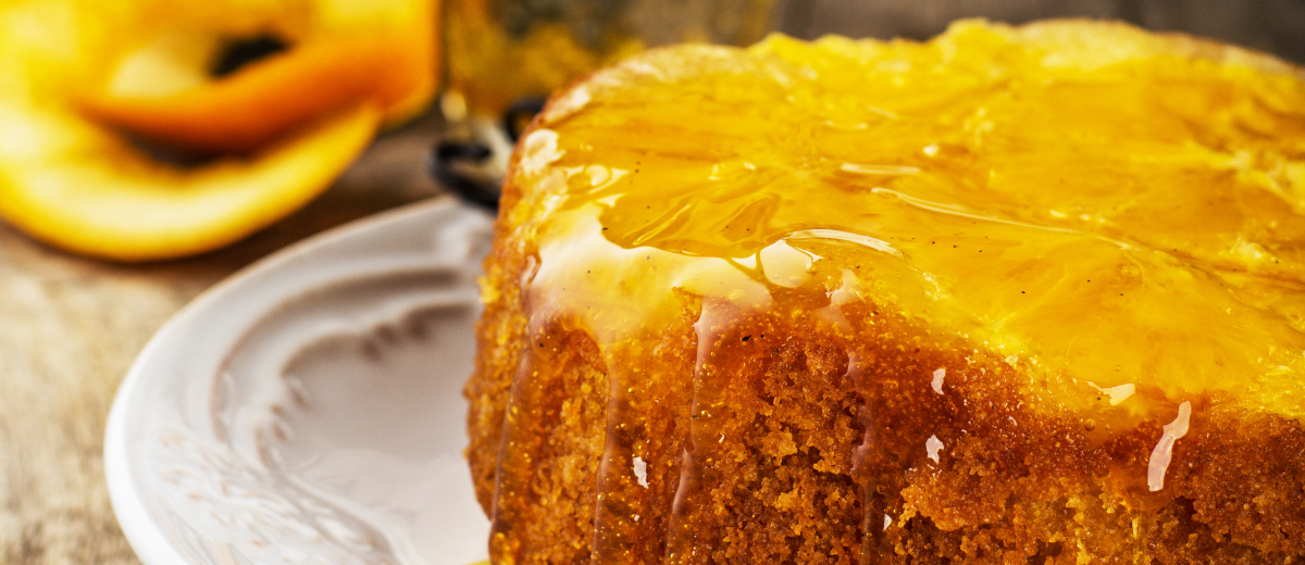 Limettenkuchen, Mango- & Orangenglasur