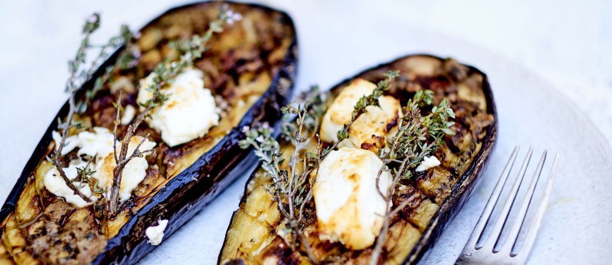 Aubergines marinées & feta
