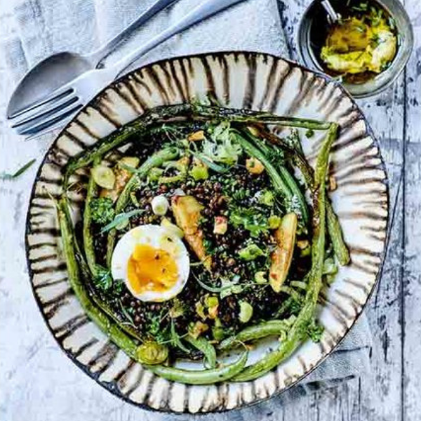 Herbstlicher Linsensalat