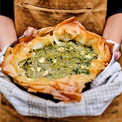 Ziegenkäse-Kräuter-Torte